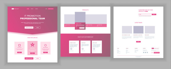 Website Template Vector. Page Business Interface. Landing Web Page. Responsive Ux Design. Opportunity Form. People Environment. Creativity Construction. Illustration