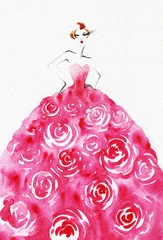 schöne Frau. Modeillustration. Aquarellmalerei © Anna Ismagilova