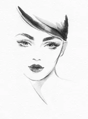 schöne Frau. Modeillustration. Aquarellmalerei © Anna Ismagilova