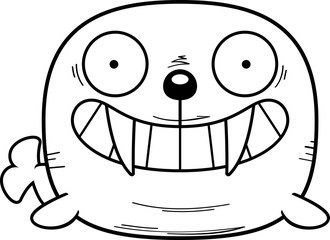 Happy Cartoon Walrus