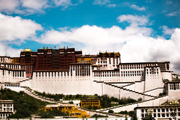 Potala Palace Time Lapse. Dalai lama place. Lhasa, Tibet