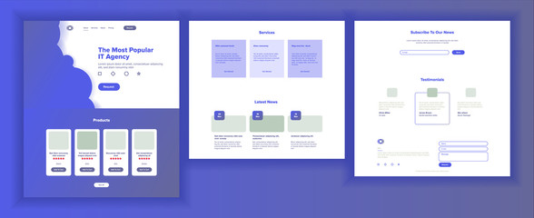 Website Page Vector. Business Website. Web Page. Landing Design Site Scheme Template. Creativity Goal. Meeting Teamwork. Human Resources. Illustration