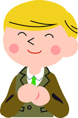 Laughing male office worker 1