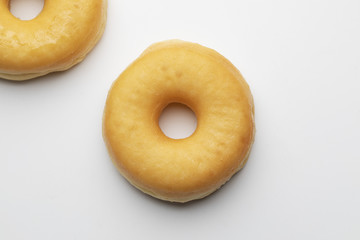 sugar doughnut on white background