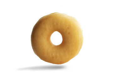 sugar doughnut on white background