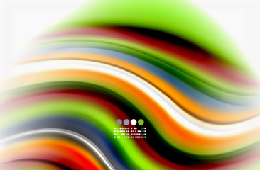 Rainbow color waves, vector blurred abstract background