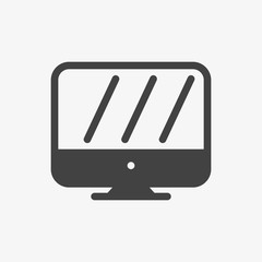 Monitor icon, technology icon. Glyph, Solid style