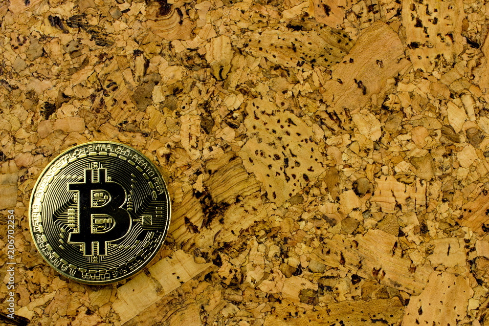 Poster cryptocurrency bitcoin. empty space for your text and design