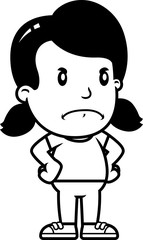 Cartoon Girl Angry