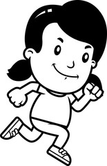 Cartoon Girl Running