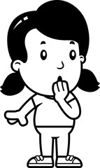 Cartoon Girl Surprised