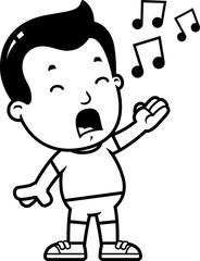 Cartoon Boy Singing