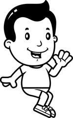 Cartoon Boy Sitting