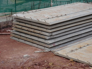 Precast concrete slab fabricated at factory and delivered to site. It is one of the industrial...