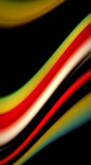 Fototapeta premium Fluid rainbow colors on black background, vector wave lines and swirls