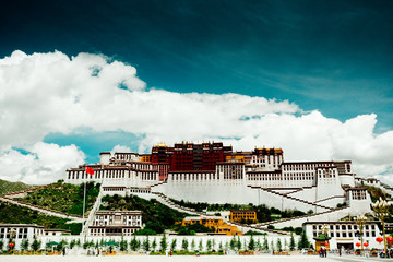 Potala Palace Time Lapse. Dalai lama place. Lhasa, Tibet