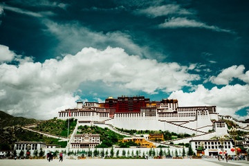 Potala Palace Time Lapse. Dalai lama place. Lhasa, Tibet