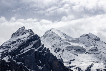 Black and white mountains