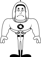 Cartoon Sad Spaceman