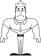 Cartoon Sad Xmas Elf