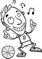 Cartoon Basketball Player Dancing