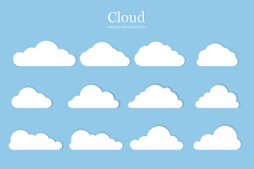 Vector illustration of clouds collection. Vector abstract design. EPS10
