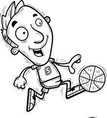 Cartoon Basketball Player Running
