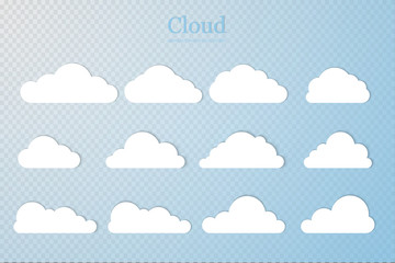 Vector illustration of clouds collection. Vector abstract design. EPS10