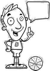Cartoon Basketball Player Talking