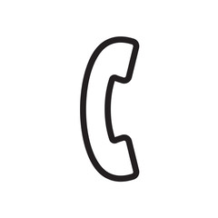 Phone call icon, technology icon. Outline bold, thick line style, 4px strokes rounder edges