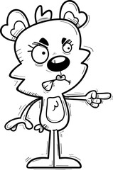 Angry Cartoon Female Bear
