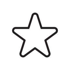 Obraz premium Star icon, signs icon. Outline bold, thick line style, 4px strokes rounder edges
