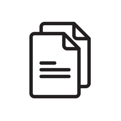 Copy icon, signs icon. Outline bold, thick line style, 4px strokes rounder edges