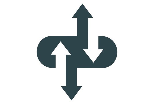 Computing Data Arrow Logo Icon