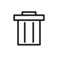 Garbage icon, Tools and utensils icon. Outline bold, thick line style, 4px strokes rounder edges