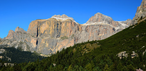 Sellagruppe in den Dolomiten, Suedtirol, Italien