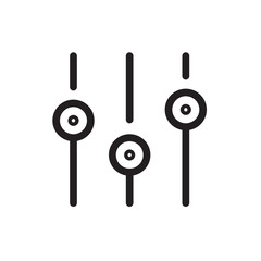 Settings icon, multimedia icon. Outline bold, thick line style, 4px strokes rounder edges