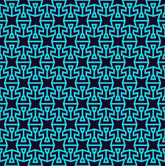 Seamless pattern. Ornament of lines and curls. Linear abstract background.