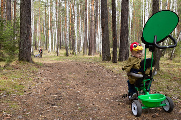 boy in forest