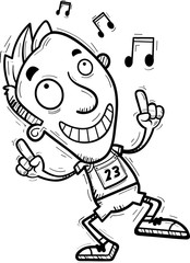 Cartoon Track Athlete Dancing