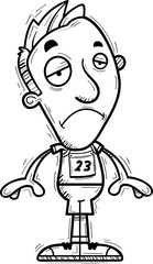 Sad Cartoon Track Athlete