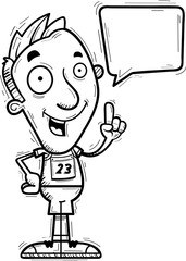 Cartoon Track Athlete Talking