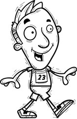 Cartoon Track Athlete Walking