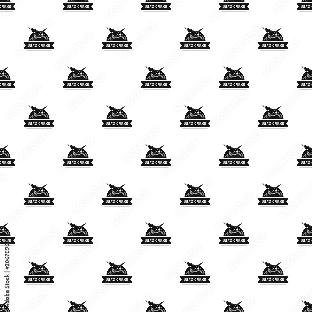 Poster jurassic cute pattern vector seamless repeat for any web design