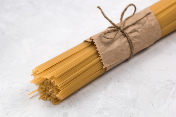 a package of pasta on the table