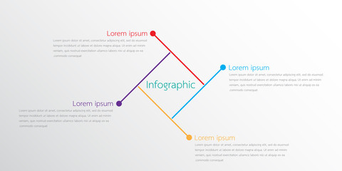 Vector infographic templates used for detailed reports. All 4 topics.