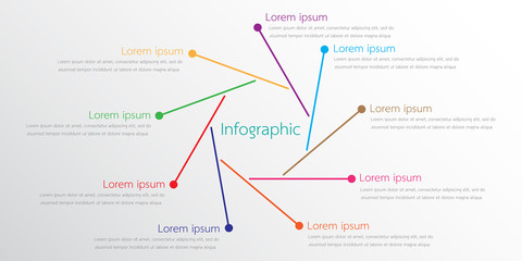 Vector infographic templates used for detailed reports. All 9 topics.