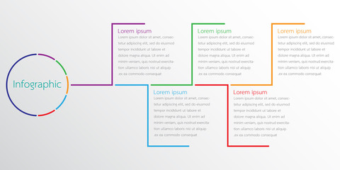 Vector infographic templates used for detailed reports. All 5 topics.
