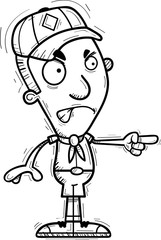 Angry Cartoon Boy Scout