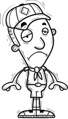 Sad Cartoon Boy Scout